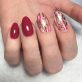 LoveNess Magic Foil Gold 4, gelpolish cherry, paint gel white, gelpolish symphony