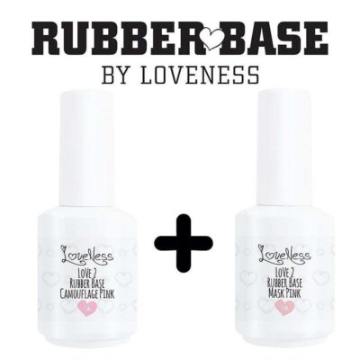 LoveNess Rubberbase Camouflage Pink & LoveNess Rubberbase Mask Pink