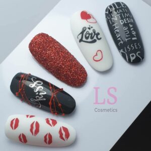 YOURS Face Facts, LoveNess Ink Black, Perfect White, Spider Gel Red, Sugar 15