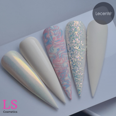 Lecenté Blanche, Pearlescent, Iridescent Chantilly, YOURS Dee 12 Going Wild, Pink Love & Blue Ice