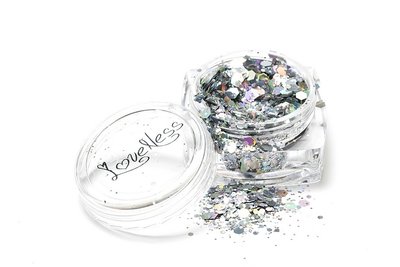 LoveNess Glitters Hexagon Holo Silver