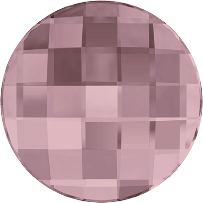 Swarovski Flat Backs Round Crystal Antique Pink 6mm. 6 stuks