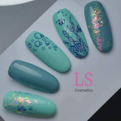 YOURS Deep Ocean, SO Guilty Gelpolish Cameron & Ivanka, Glass cel glitters