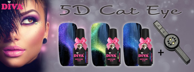 Diva Gellak 5D Cat Eye Collection 3 x 15 ml