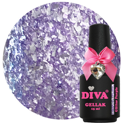 Diva Gellak Glitter Purple 15 ml