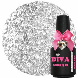Diva Gellak Glitter Silver 15 ml