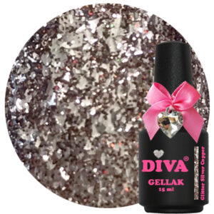 Diva Gellak Glitter Silver Copper 15 ml