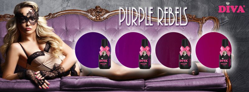 Diva Gellak Purple Rebels Collection 4 x 15 ml