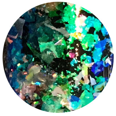 Hologram Flakes 'Jewels from Heaven' Blue Green