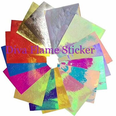 Diva Flame Hologram Stickers 16 Sheets