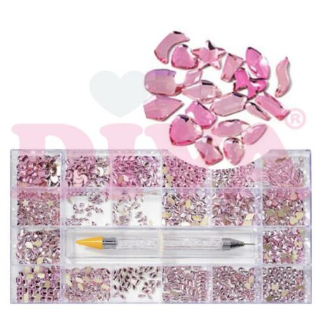 Diva Crystal Box Exclusive Shapes Pink met Tool