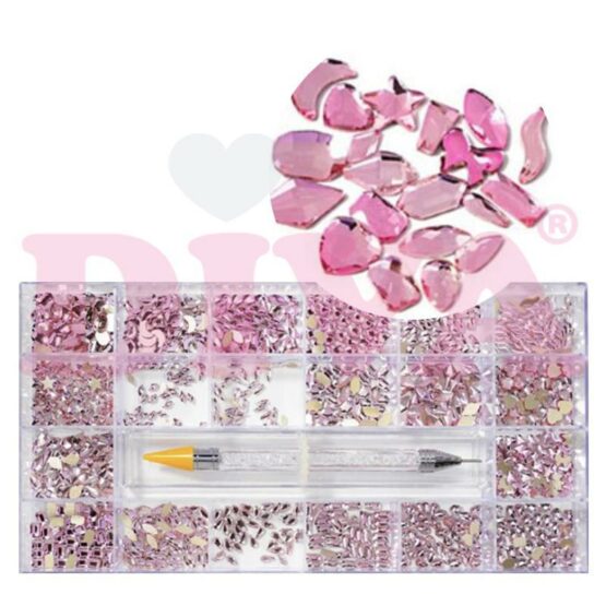 Diva Crystal Box Exclusive Shapes Pink met Tool