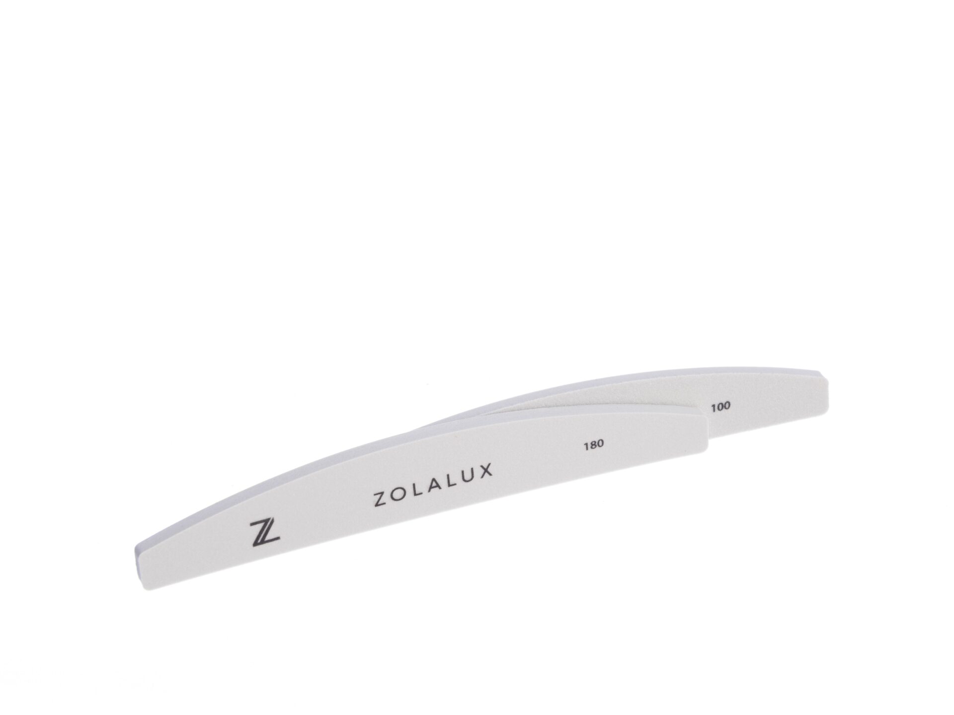 ZolaLux Sponge Strip File Grey #100 #180 (2 pack) Half Moon