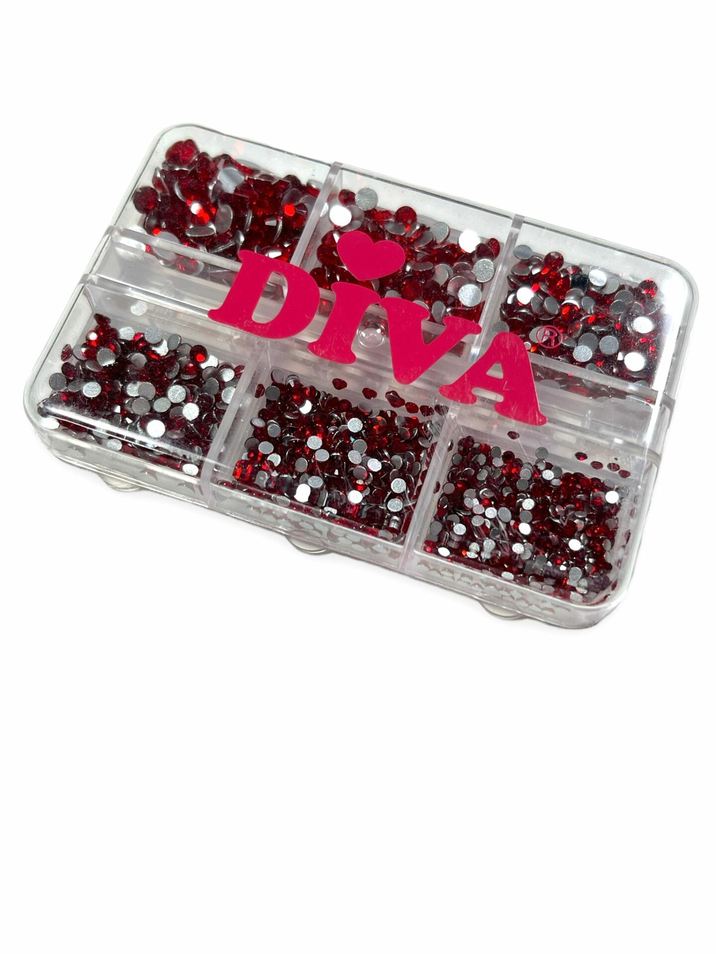 Diva Doosje met strass steentjes - Red