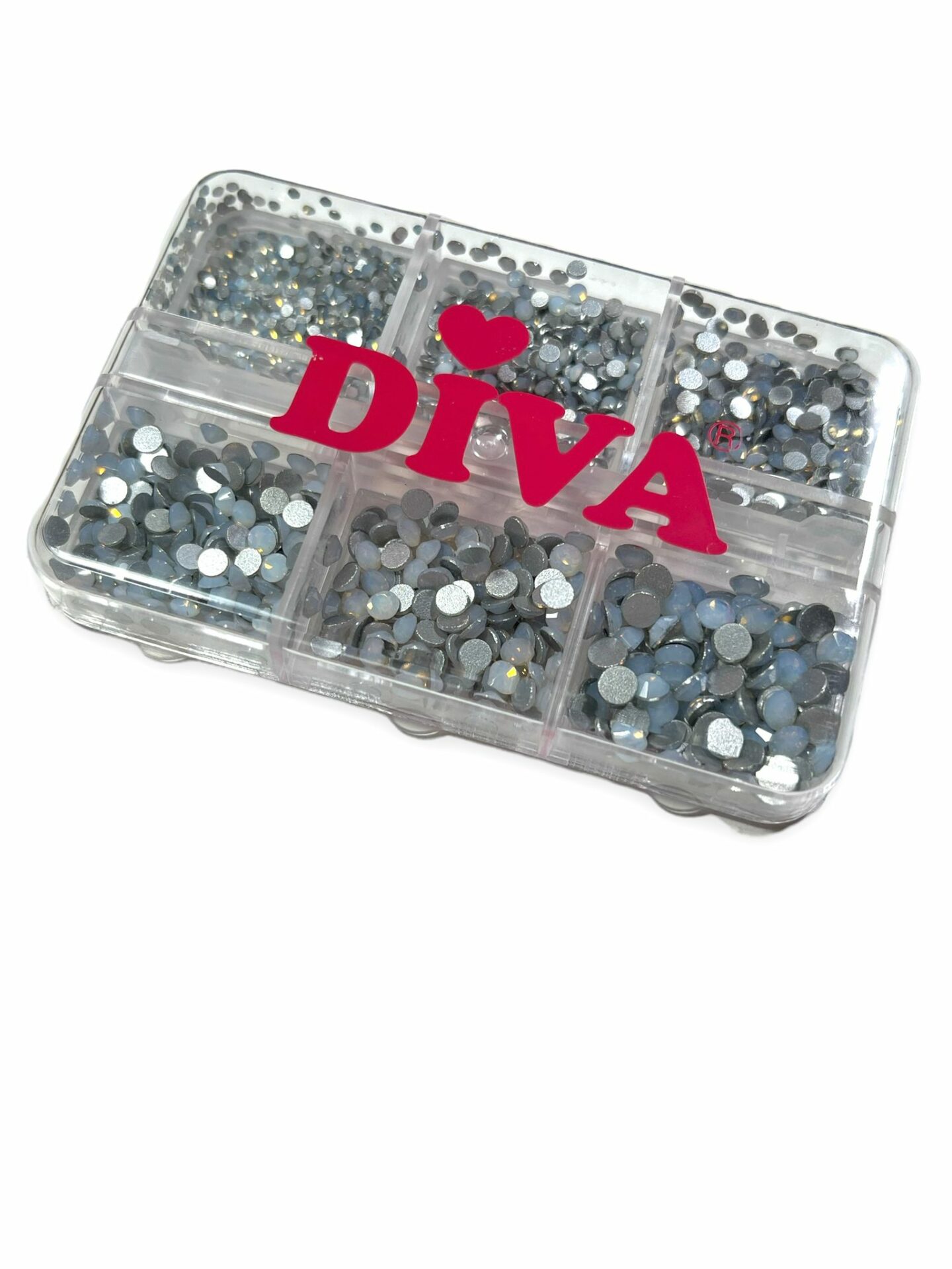 Diva Doosje met strass steentjes - White