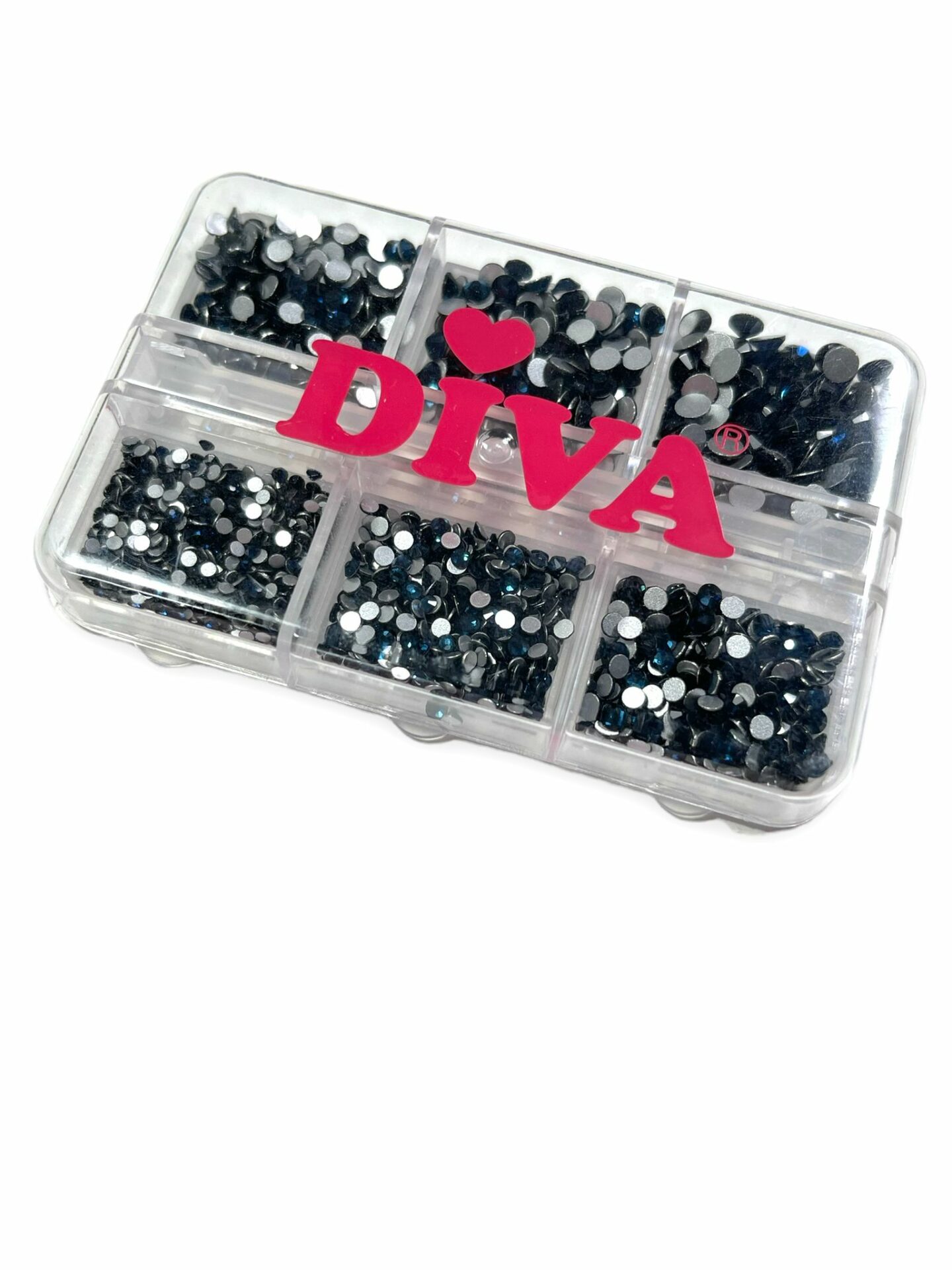 Diva Doosje met strass steentjes - Dark Blue